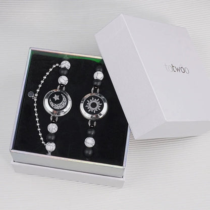 Smart Couple Bracelets with Matching Beads